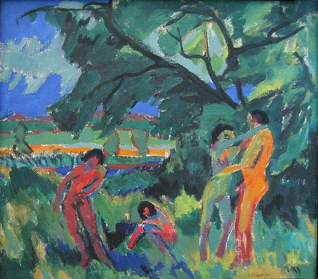 Ernst Ludwig Kirchner Naked Playing People China oil painting art